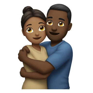 Couple hug each other sticker