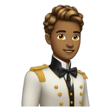 Posh-boy-with-raibow-hair sticker