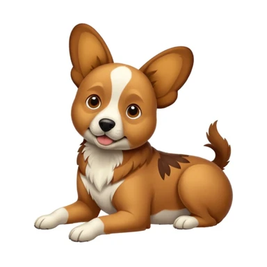 Ein Hund mit einem Schmetterling auf der nase sticker