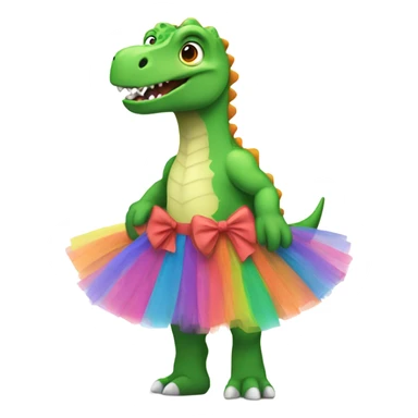 Dinosaur wearing a tutu sticker