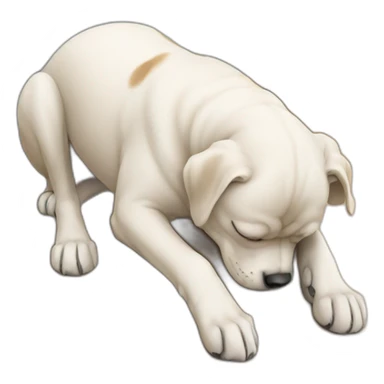dog bowing thank you sticker