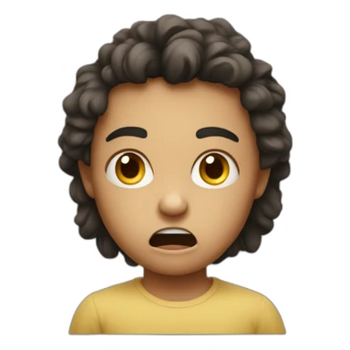 poting angry child sticker