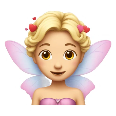 Fairy with hearts sticker