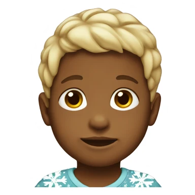 Baby boy wearing Christmas clothes sticker