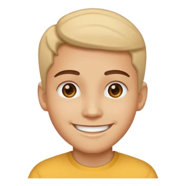 Generate a smiling emoji of this person please sticker