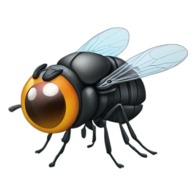 a fly with camera sticker