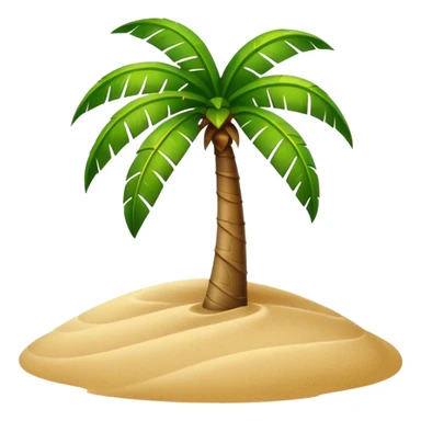 palm tree and sand sticker