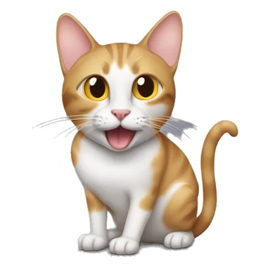 cat with a mouse in its mouth sticker