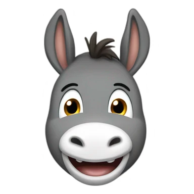 donkey giving a dork smile with big white teeth sticker