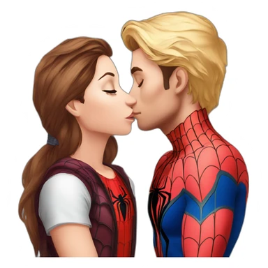 Spiderman kiss Billie Eillish sticker