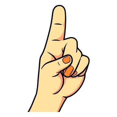 Middle finger sticker