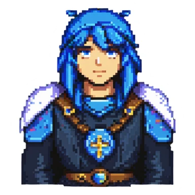 Kaiser from Blue Lock, pixel art style sticker
