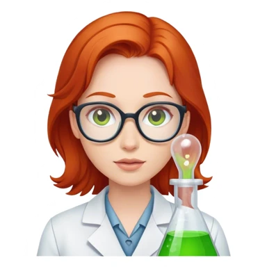 Redhead scientist  sticker