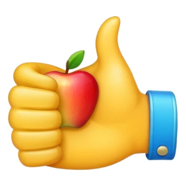 thumbs up emoji icon in apple style sticker