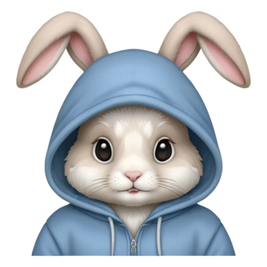 Hasen mit einem Hoddie sticker