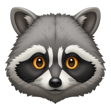 Grey and black racoon  sticker