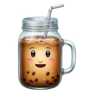 Iced coffee mason jar sticker