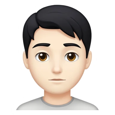 young man with white skinn and black hair sticker