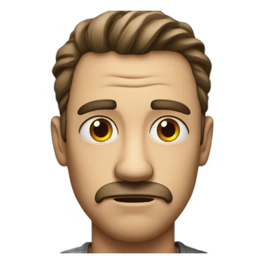 A man with disgusted look sticker