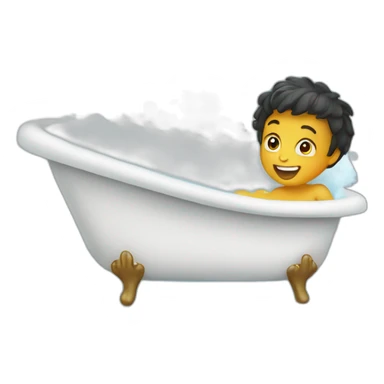 Kids playing in the bath sticker