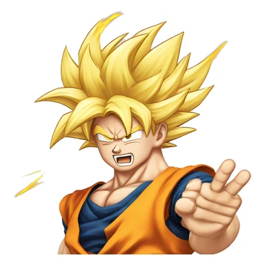 Super Sayian Goku Charging Up Power sticker