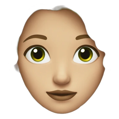 girl with dirty blonde hair dark eyebrows and dark green eyes sticker