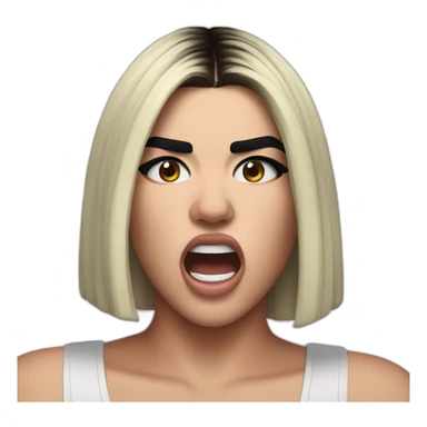 Angry dua lipa sticker
