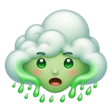 bad smell green cloud sticker