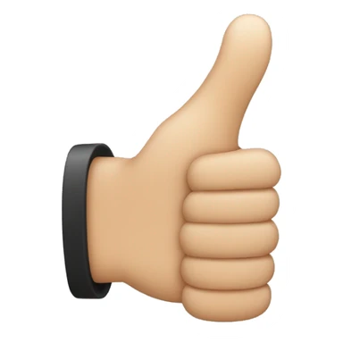 Thumbs up with half of a thumb in banda sticker