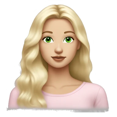 my beautiful blonde, green eyed, russian friend, with beautiful hair, that look like a super model with light pink long sleeve sticker