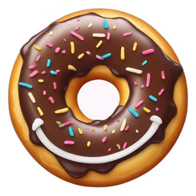 Smiling donut sticker