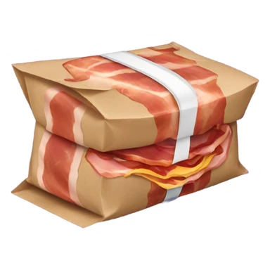 Bacon with a FedEx package  sticker