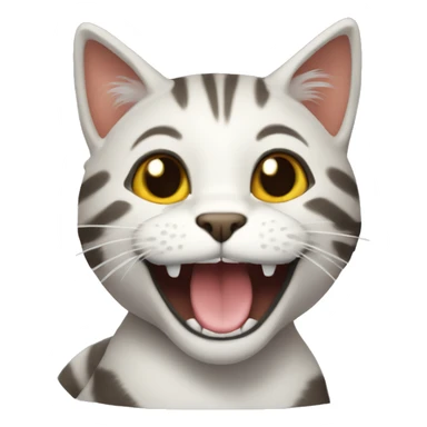 Gato atigrado sonriente sticker