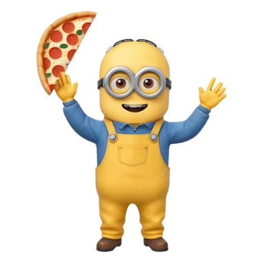 make me a minion dabbing on a pizza  sticker