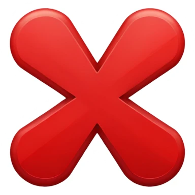 general red x symbol sticker