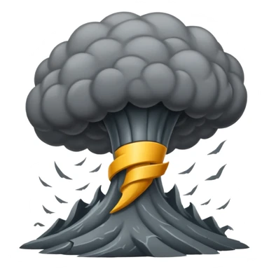 Tornado in storm sticker