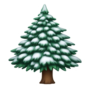 Winter evergreen tree sticker