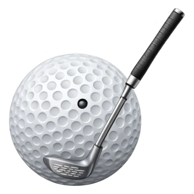 golf ball and club sticker