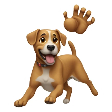 dog throwing  sticker