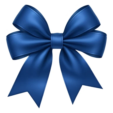 A ribbon bow of blue colour dark blue sticker