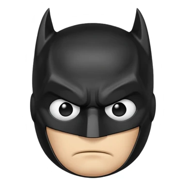 Batman emoji with no emotions  sticker