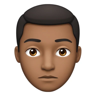 Black and white man looking straightforwards with a blank expression  sticker