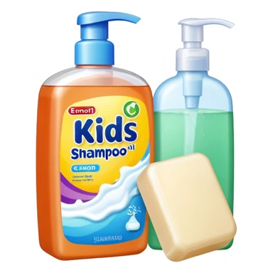 Soap and kids shampoo sticker