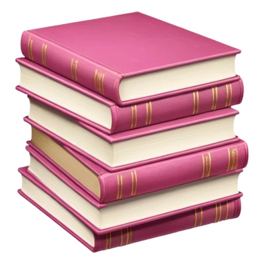Pink and white books sticker