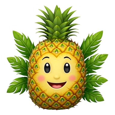Do a very happy pinapple emoji sticker