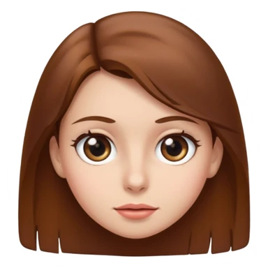 Girl with brown hair rolling eyes sticker