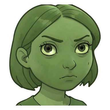 A girl being annoyed sticker