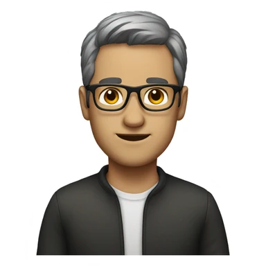 male portrait with glasses sticker