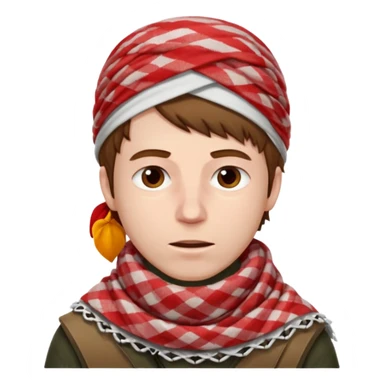 Sore throat for white brown hair guy
No fever - red  palestinian keffieh sticker