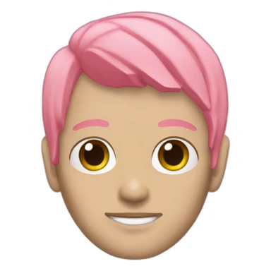 Lilpeep with pink hair sticker
